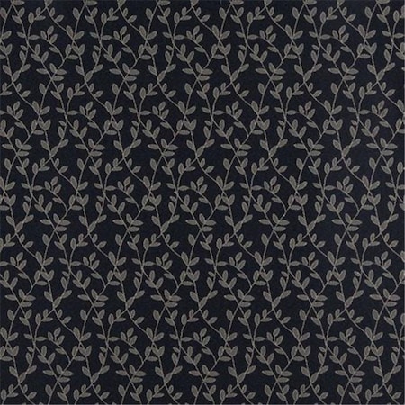 Designer Fabrics Designer Fabrics D324 54 in. Wide ; Navy And Beige Vine Leaves Jacquard Woven Upholstery Fabric D324